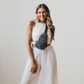 Pinelope Puffer Sling Bag Wholesale - Gray - Panoply Beauty 